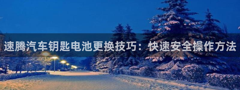 优发国际平台18岁能做吗：速腾汽车钥匙电池更换技巧：快速安全操作方法